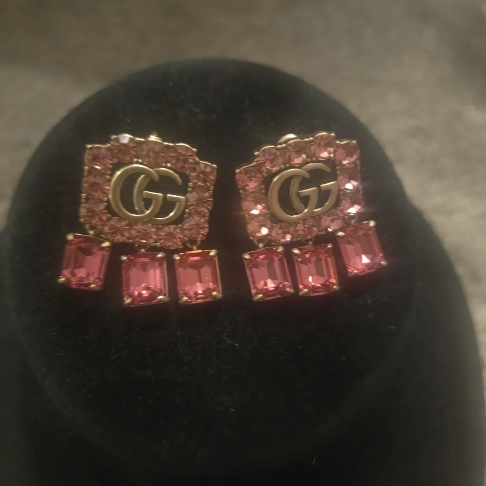 Elegant Pink Crystal Earrings